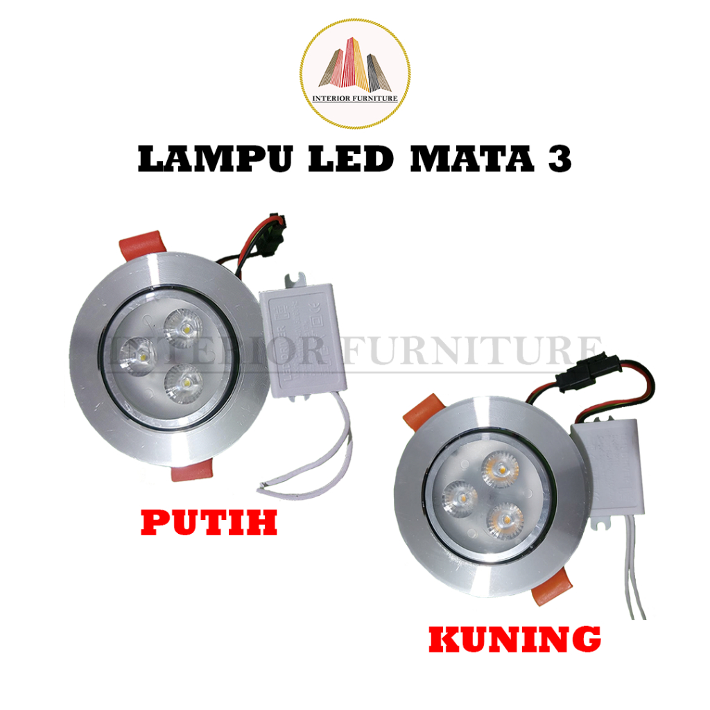 Downlight panel led 3 mata downlight Lampu Downlight led 3 watt