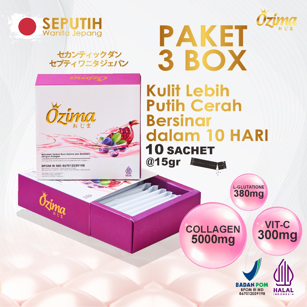 Collagen salmon,kolagen ikan salmon paket 3box