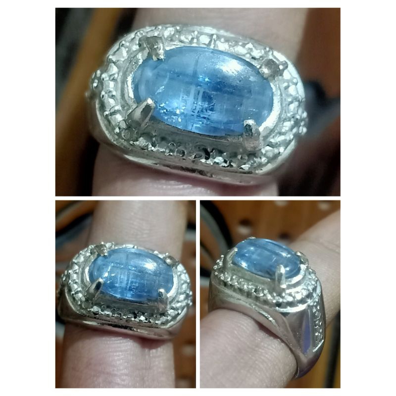 natural blue sapphire ring melintang
