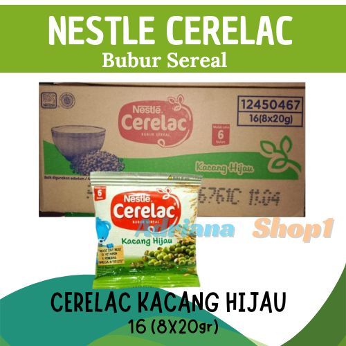 PROMO SALE Nestle Cerelac Sachet 20gr Pisang Susu BEST SELLER / Kacang Hijau 16x8x20gr EXP 2025(1 Ka