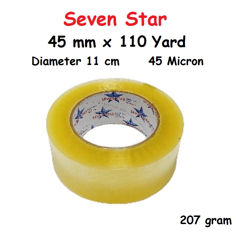 

New Mart Seven Star Lakban 45 mm x 11 Yard Terjamin Ukuran Super Lengket