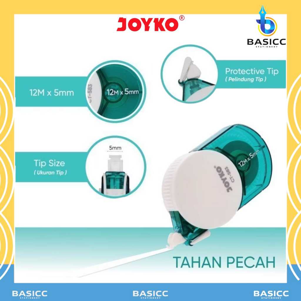 

Joyko Correction Tape Pita Koreksi Tahan Pecah Tipe-X Kertas CT-583 | @1Pcs