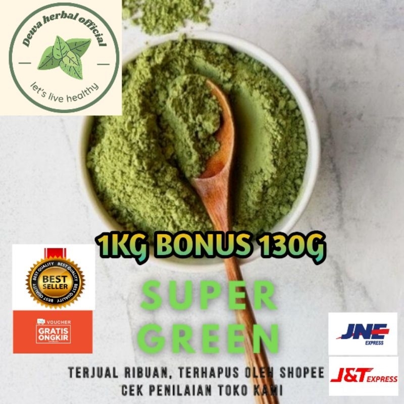 

(Gratis 130Gram) Green ultra Daun bubuk purliii green Kr@tom