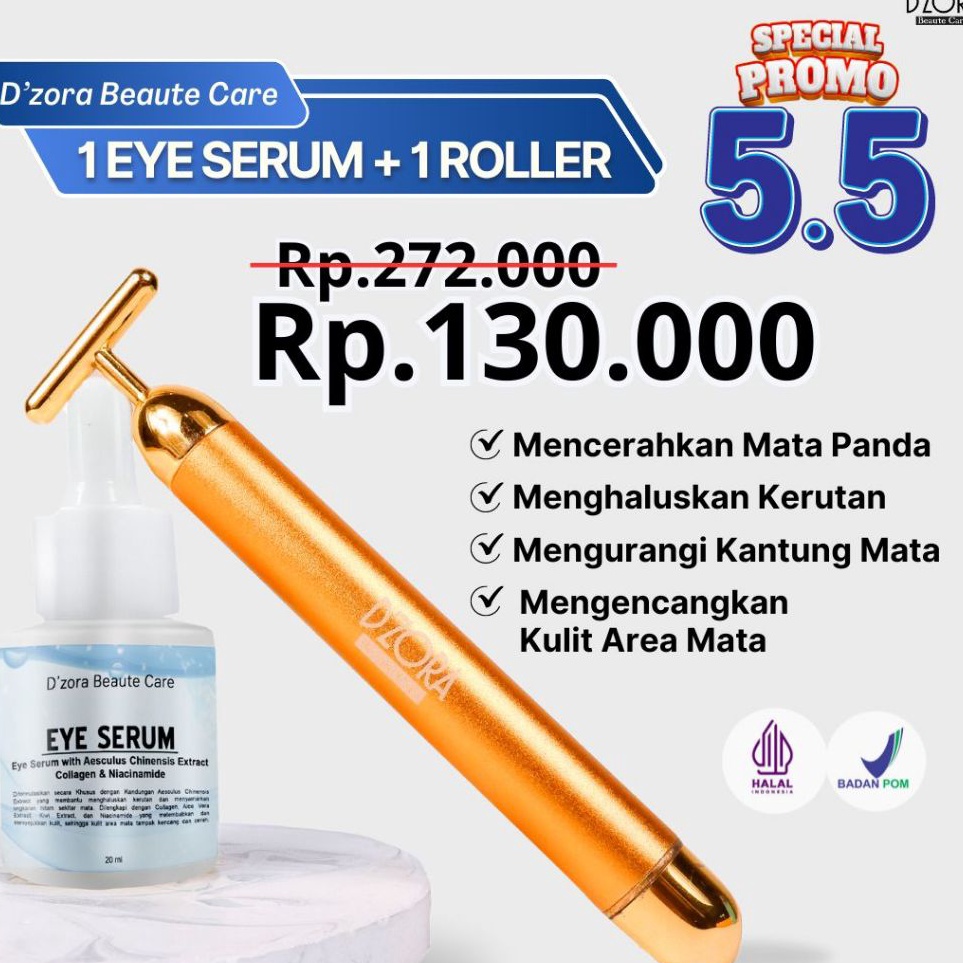 Sedia 77 Special Sale Bundling Eye Serum  Roller Dzora Beaute Care  Eye Serum Anti Aging  Hilangkan 