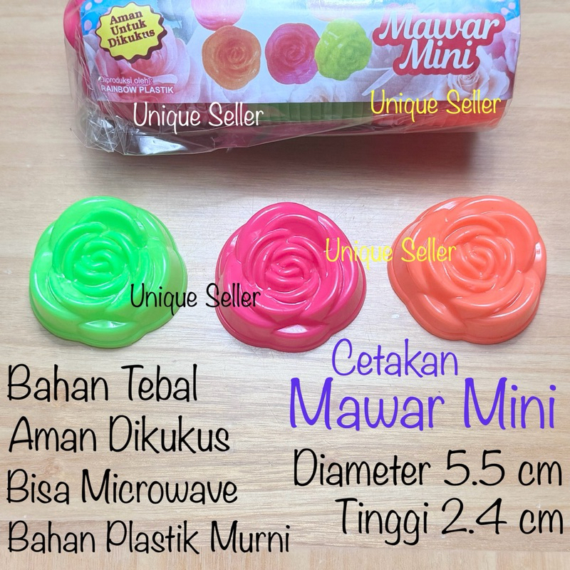 [1gross] Cetakan Kue Mawar Mini Kecil 5.5 cm isi 12 lusin / Cetakan Kue Putu Ayu Puding Pudding Jell