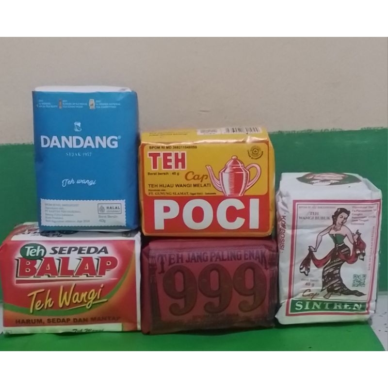

Paket Teh Racikan 5 jenis 40grx5pcs