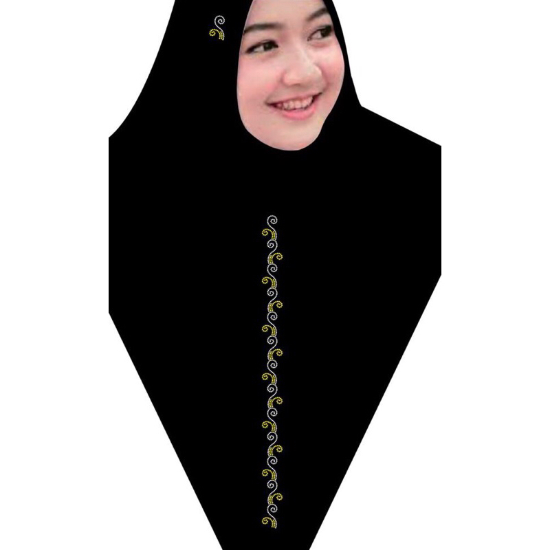 MOTE PAYET GOSOK PRES LOGO LIS KERUDUNG JILBAB BERGO PAKAIAN MUSLIM
