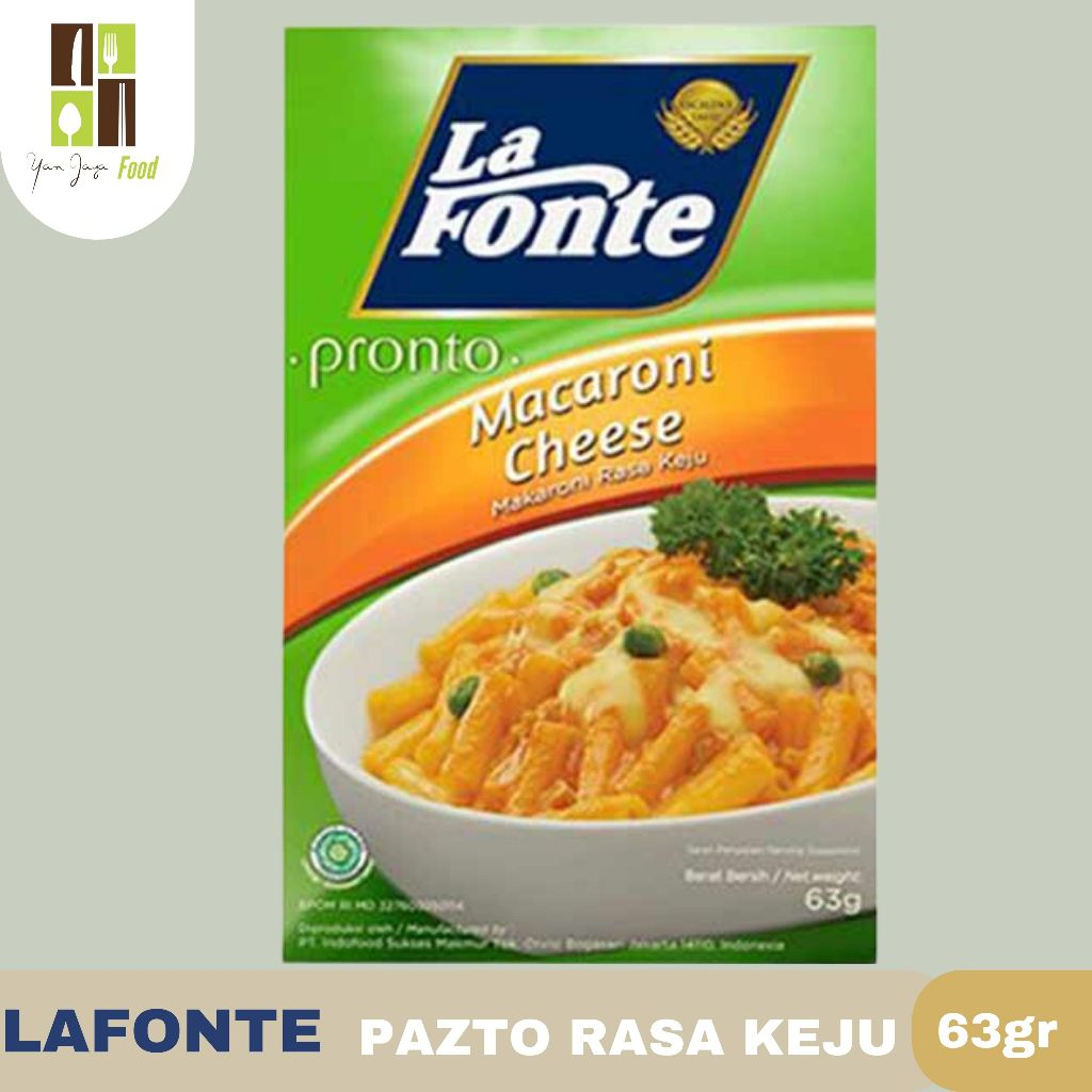 

Lafonte Pazto Rasa Keju / Mac & Cheese / Pasta makaroni 63gr