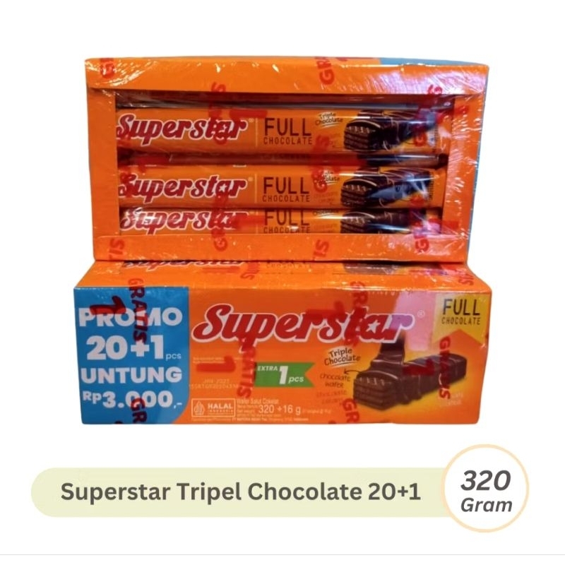 

SUPERSTAR WAFER COKLAT BOX | WAFER SUPERSTAR | SUPERSTAR WAFER COKLAT | SUPERSTAR TRIPLE COKLAT