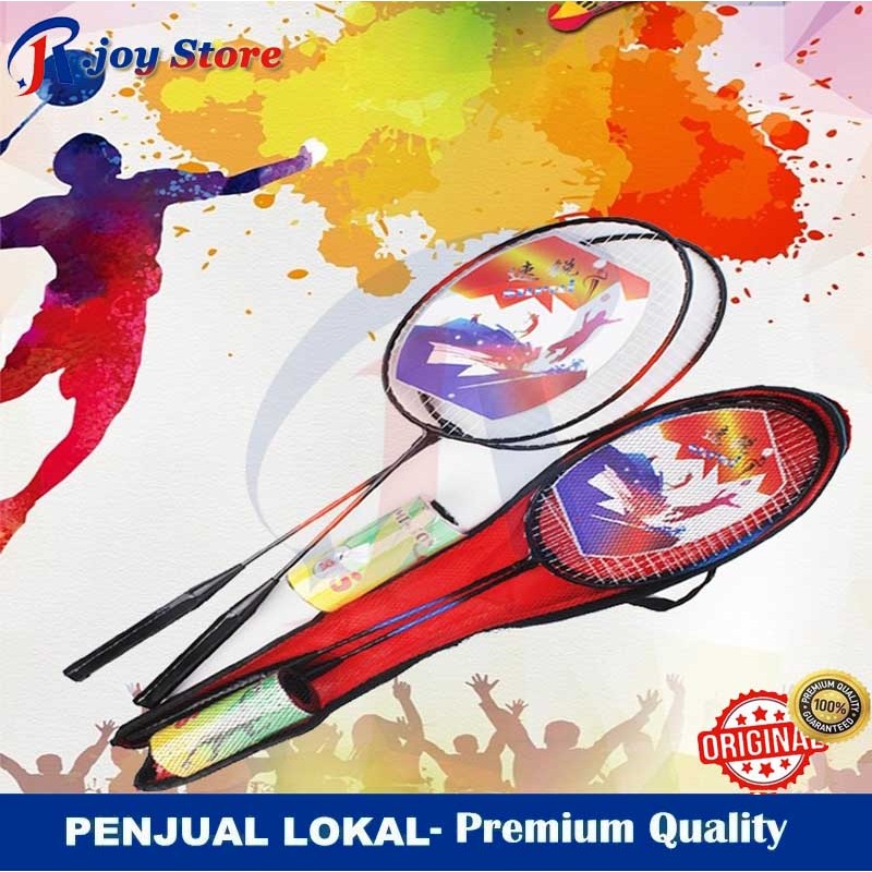 Raket badminton/ raket bulu tangkis isi 2 free bag/kok bulutangkis/shuttlecock/kok badminton