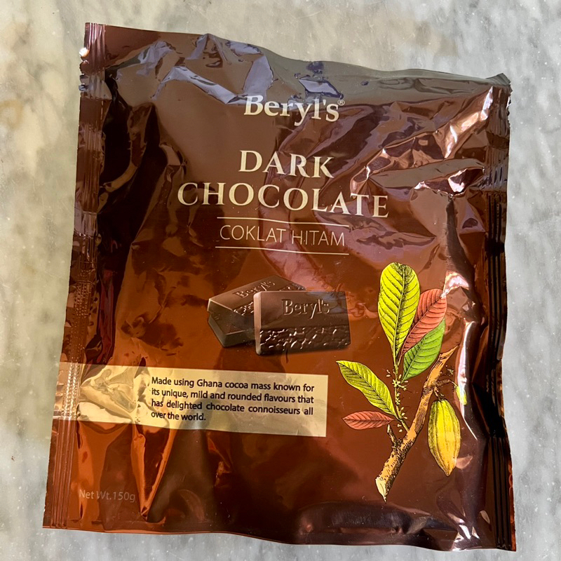 

Beryl’s Dark Chocolate Ghana Cocoa 150gr - Cokelat Hitam Berkualitas Import Malaysia