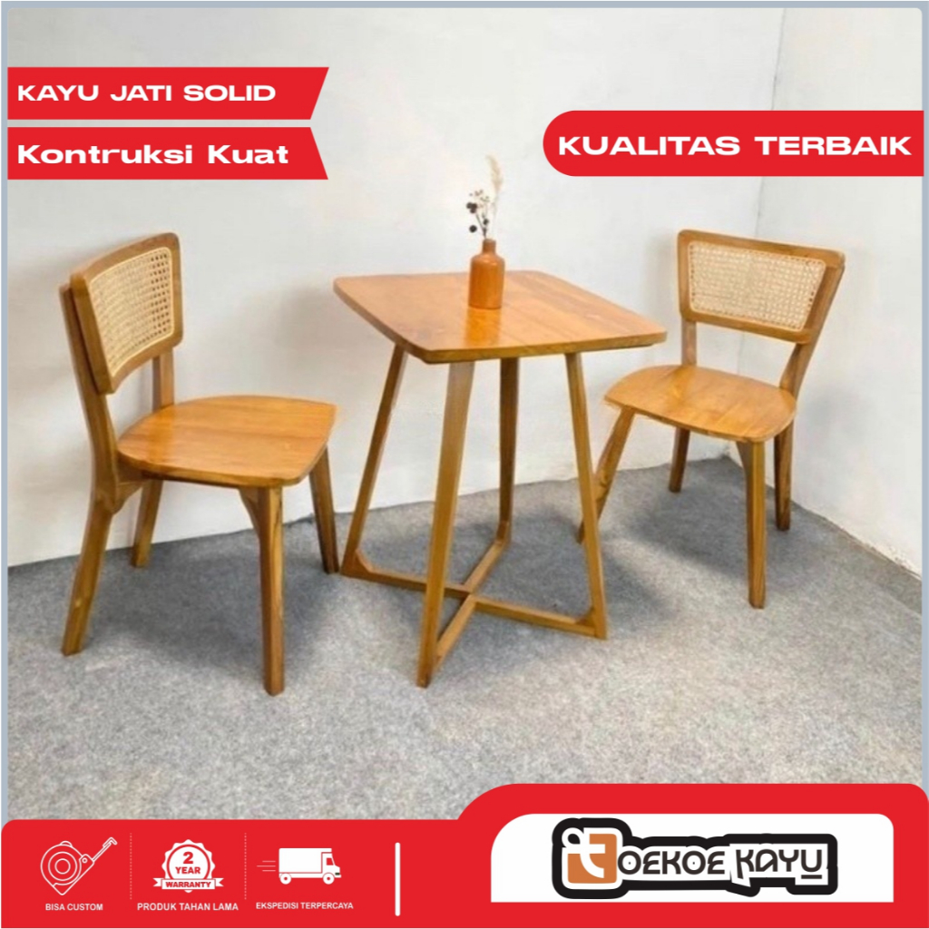 kursi teras rotan Meja Kursi Cafe Rotan Harga Murah