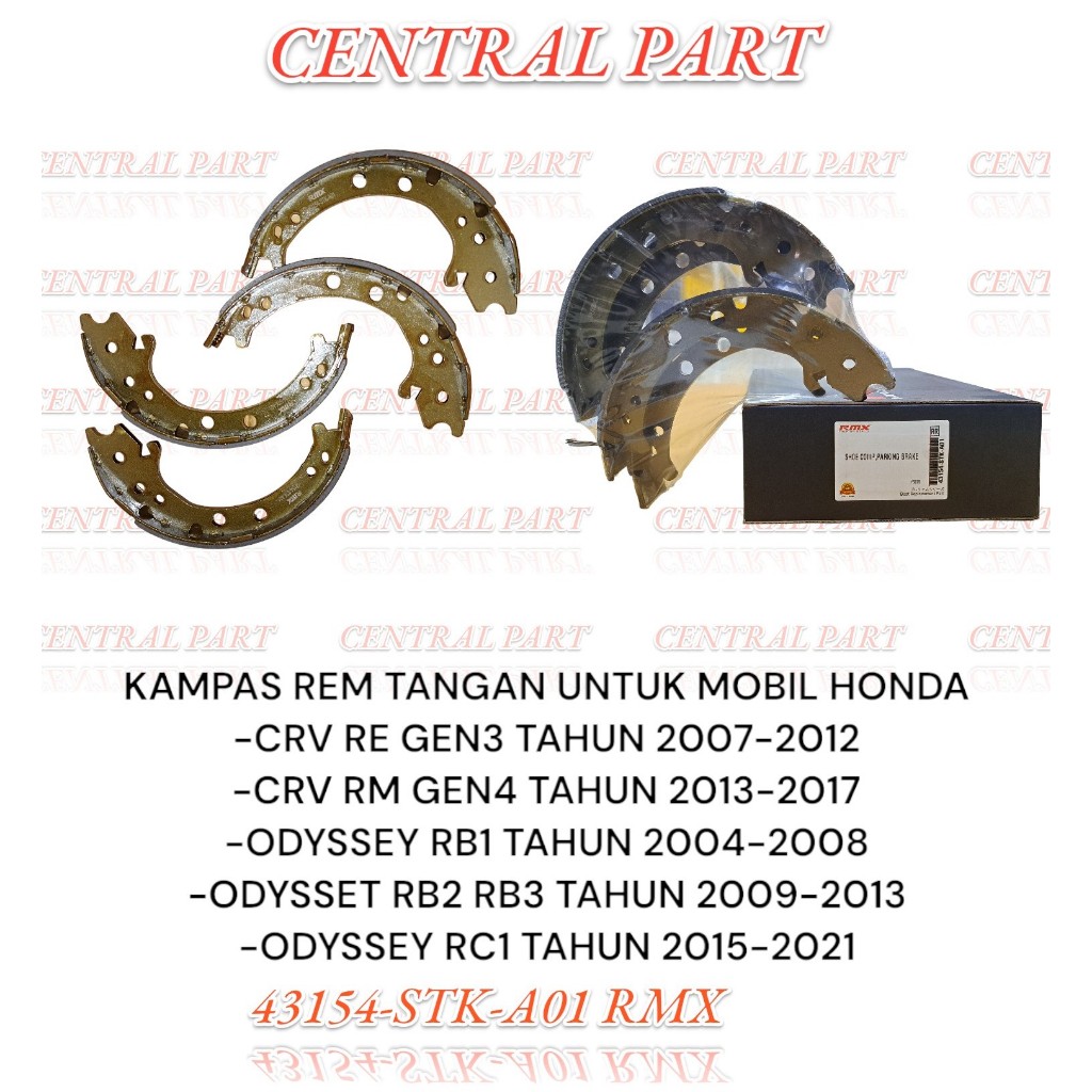 kampas rem tangan hand brake shoe kampas rem belakang honda crv gen3 2007 2008 2009 2010 2011 2012