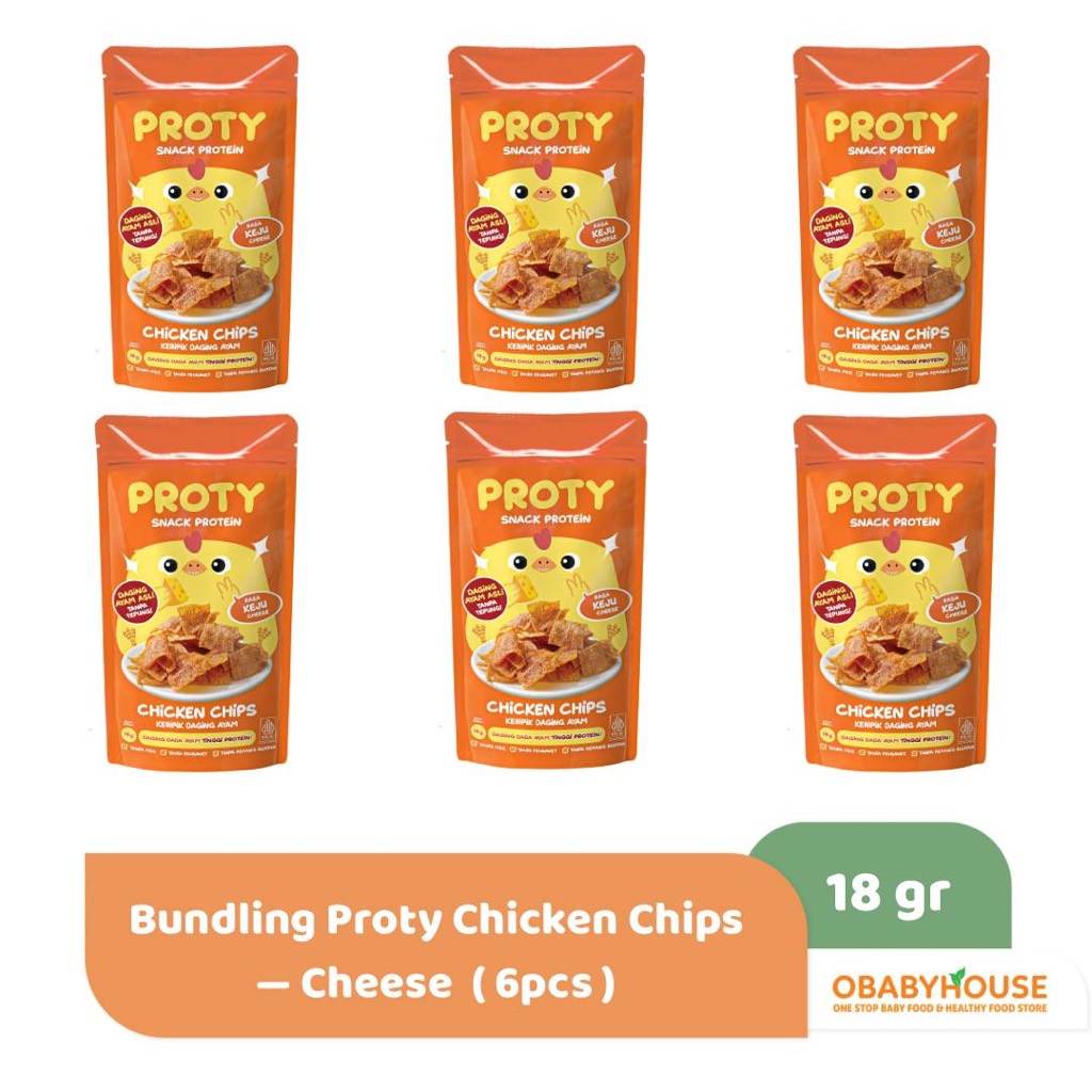 

Bundling Proty Chicken Chips 18 gr - Cheese (6 pcs)