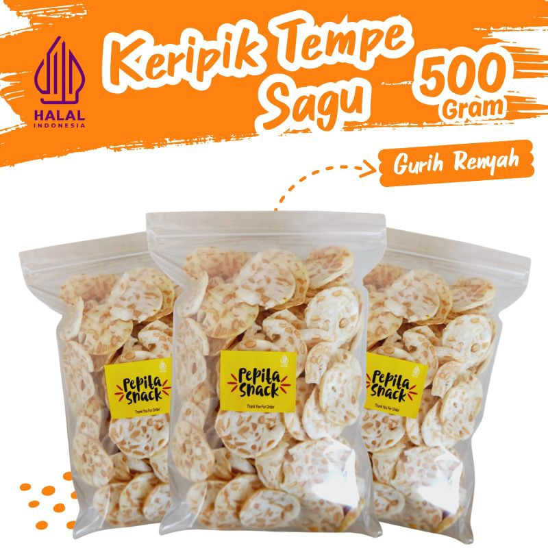 

Keripik Tempe Sagu Bulat Crispy Renyah Murah 500gram