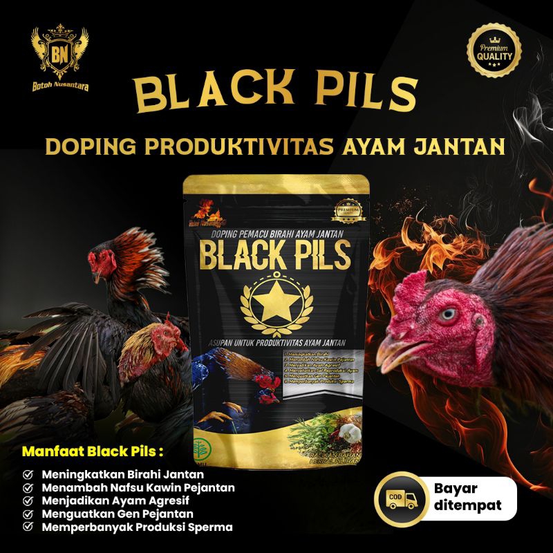 BLACK PILS Doping ayam jantan pemacu birahi agresif kawin