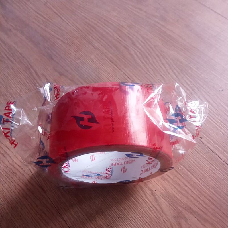 lakban kain besar warna merah 1 roll