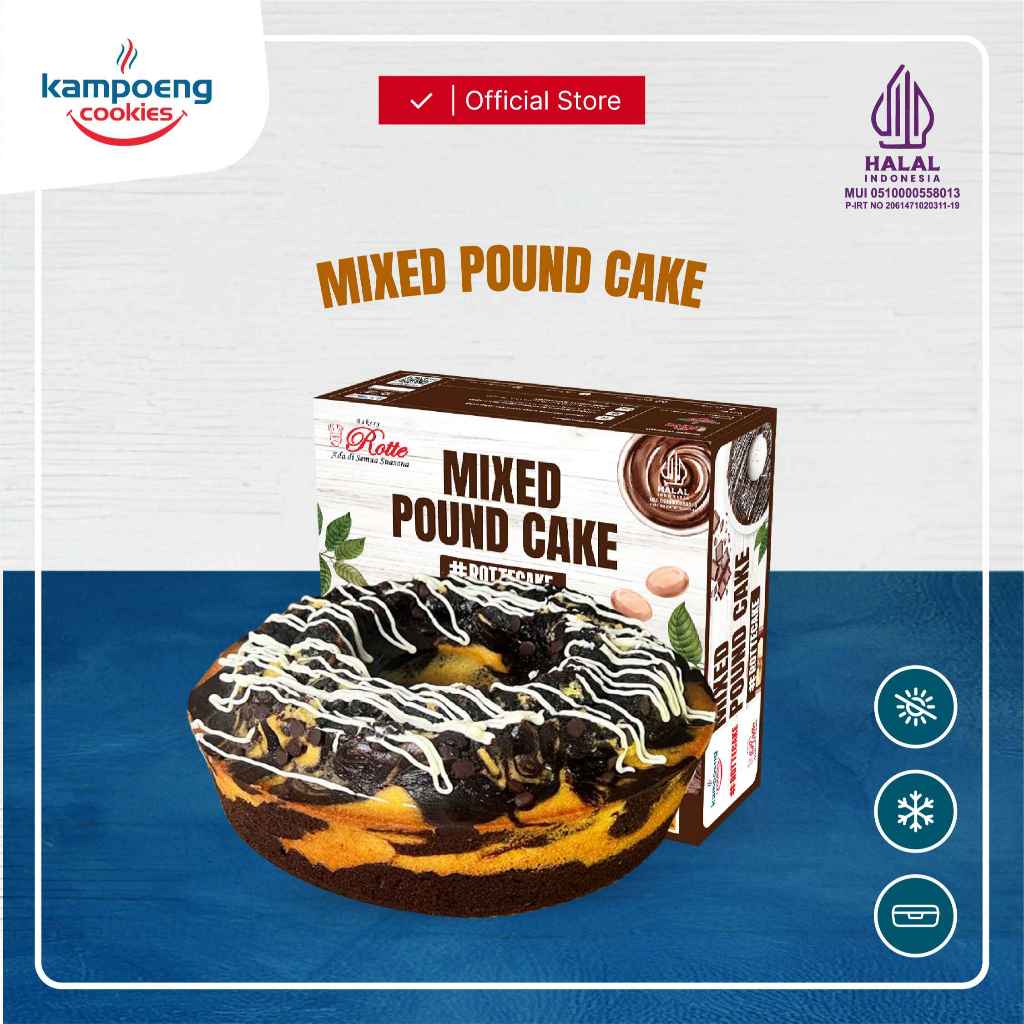 

Mixed Pound Cake Premium Kampoeng Cookies Brownies Rasa Coklat 1 Kg