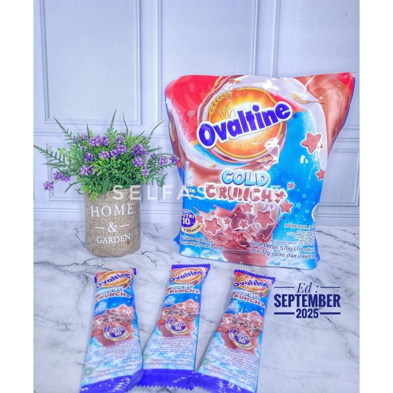 

Ovaltine Cold Crunchy Susu bubuk coklat stick isi 18 pcs 32gr 584gr