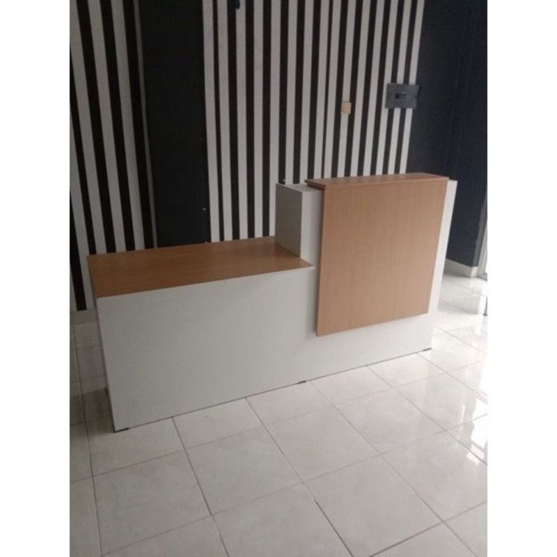 meja kasir panjang 2meter meja resepsionis meja undakeja klinik