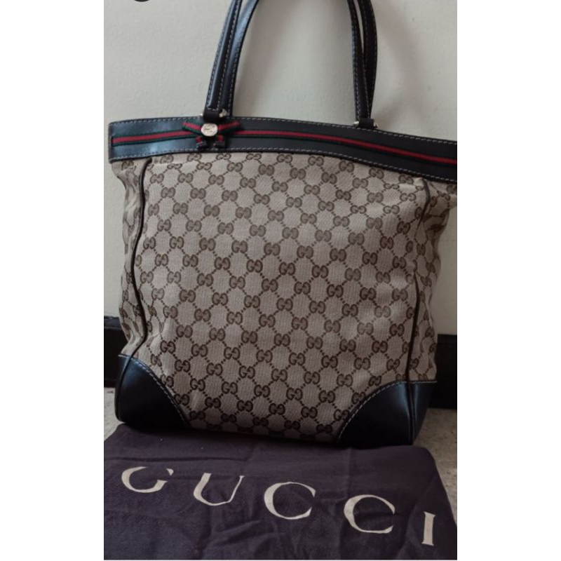 Preloved Tas Gucci Tote bag GG Canvas - Tas Gucci Second