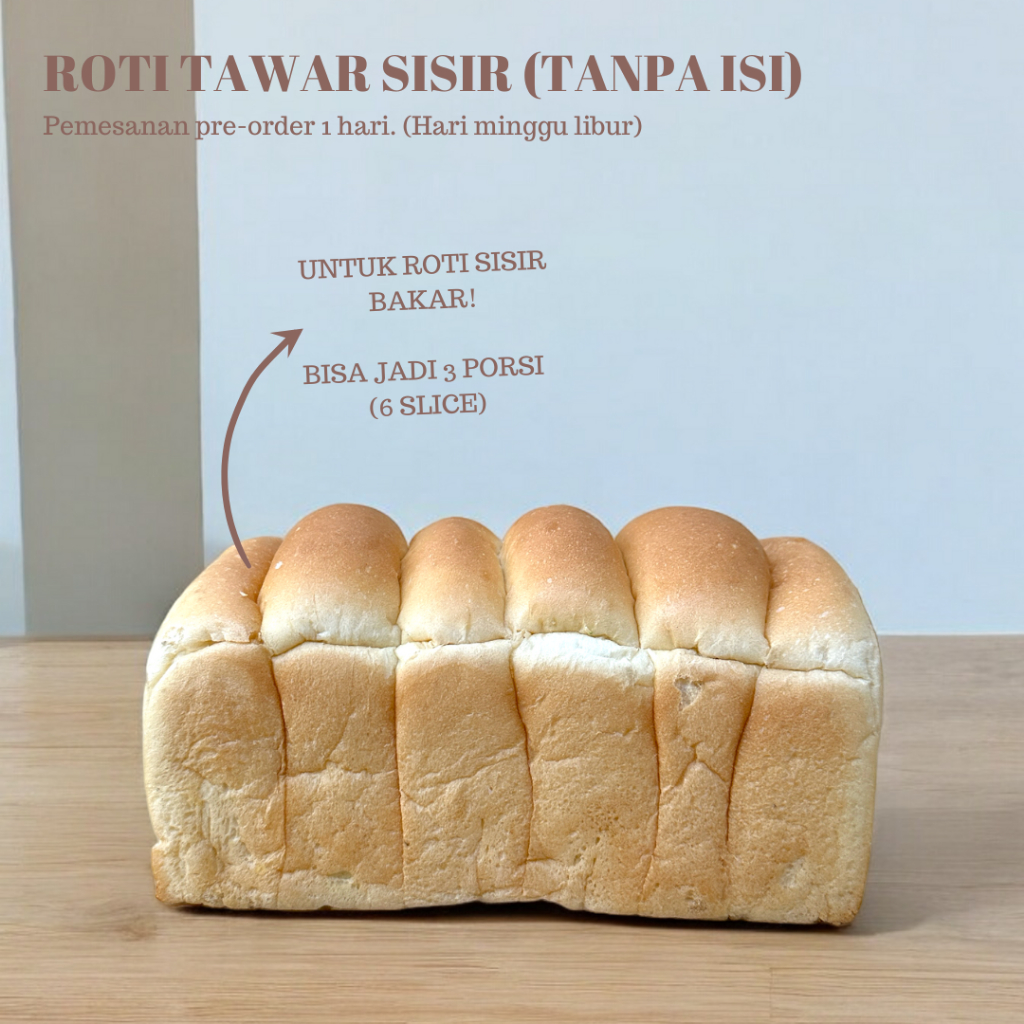 

Roti Tawar Sisir/Roti Bakar Sisir Lembut dan Fresh