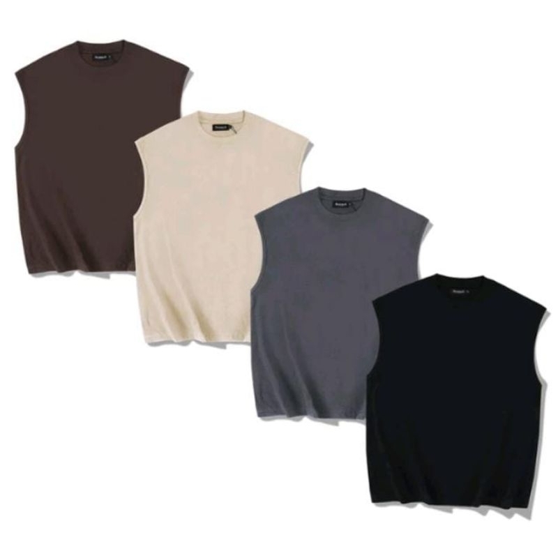 Fennel Kaos Singlet T-Shirt Cowok Premium Kaos Pria Lengan Pendek