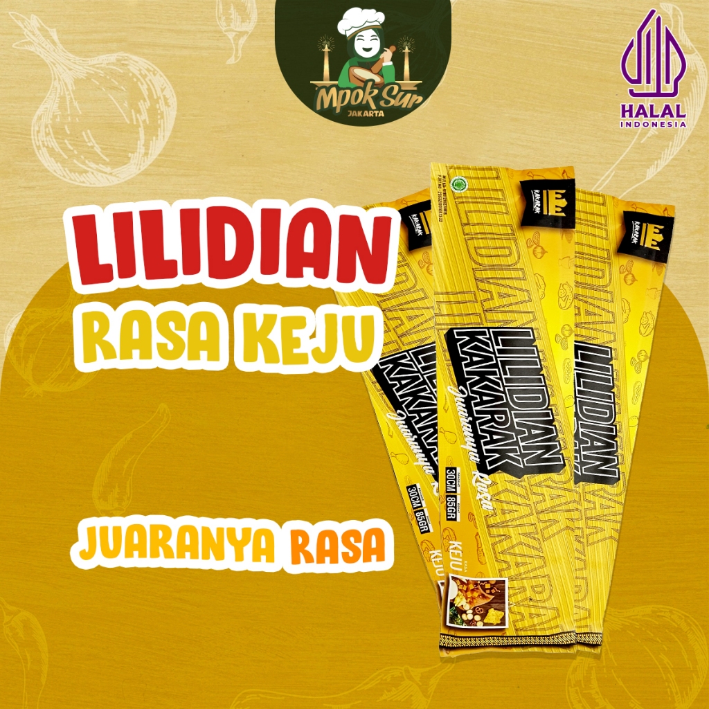 

Mpok Sur - Lidi Lidian Keju Mie Lidi Rasa Keju Super Panjang 30cm - 100 gr