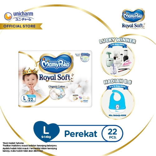 MamyPoko Perekat Royal Soft - L 22 - Popok Tape