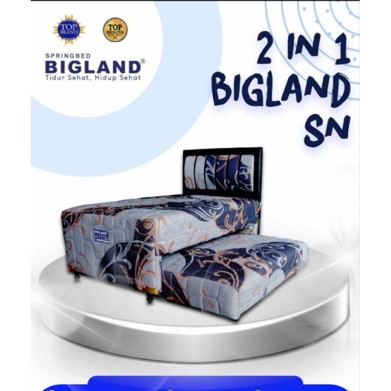 Bed sorong Bigland / 2 in 1 Bigland / Springbed dorong Bigland