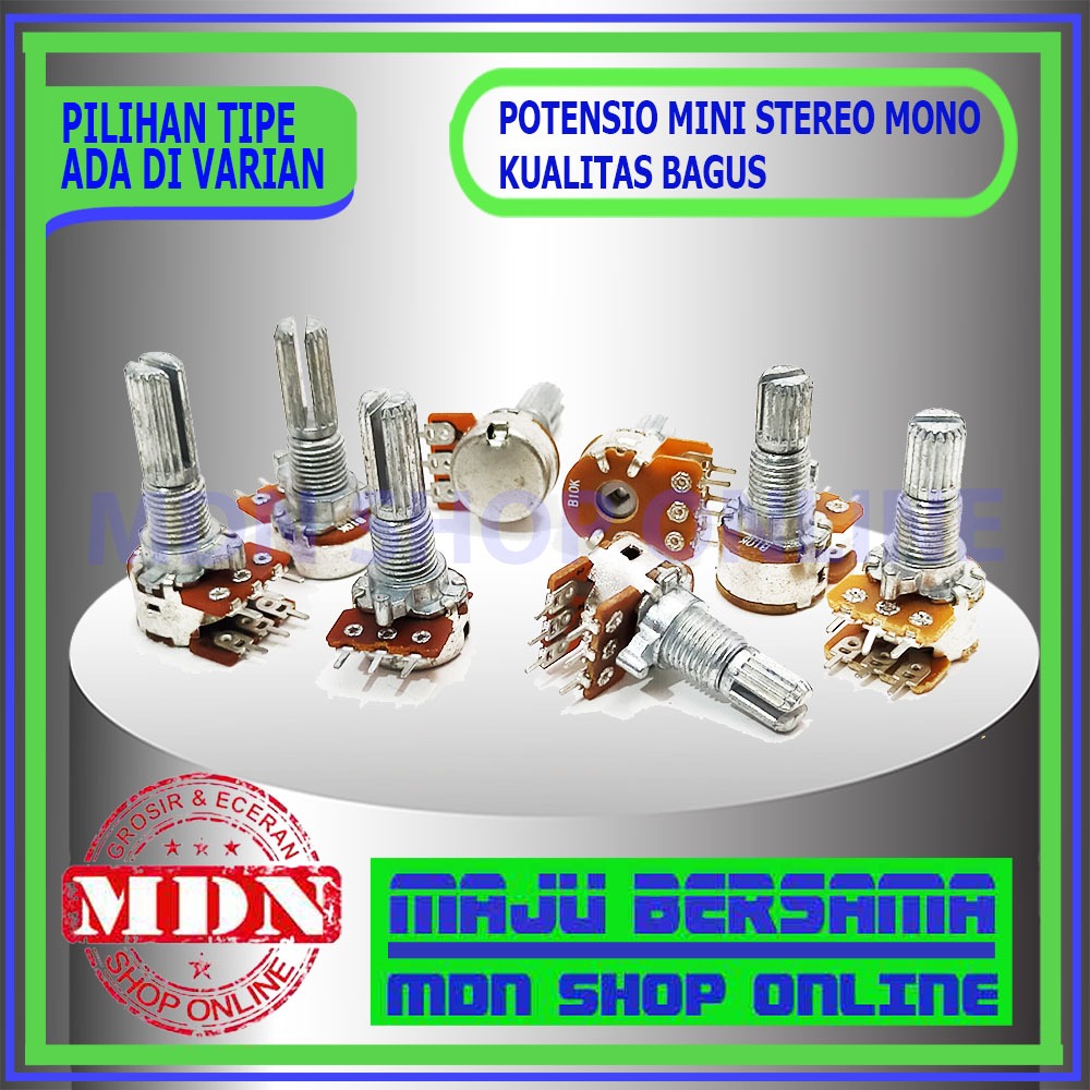 Potensio Mini 10k 20k 50k 100k Mono stereo Bagus