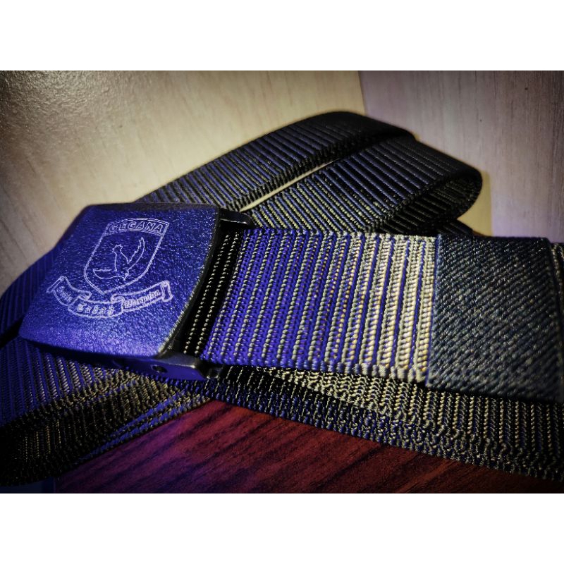 Sabuk hitam ikat pinggang gesper logo walet brimob gegana polri sabuk kopel komando pdl pdh