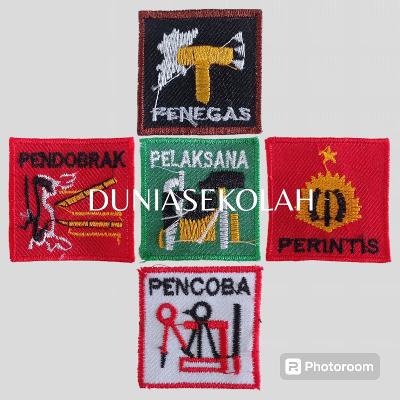 Bet Logo Lambang Bordir Sangga Pramuka Penegak Pendobrak Pencoba Penegas Pelaksana Perintis