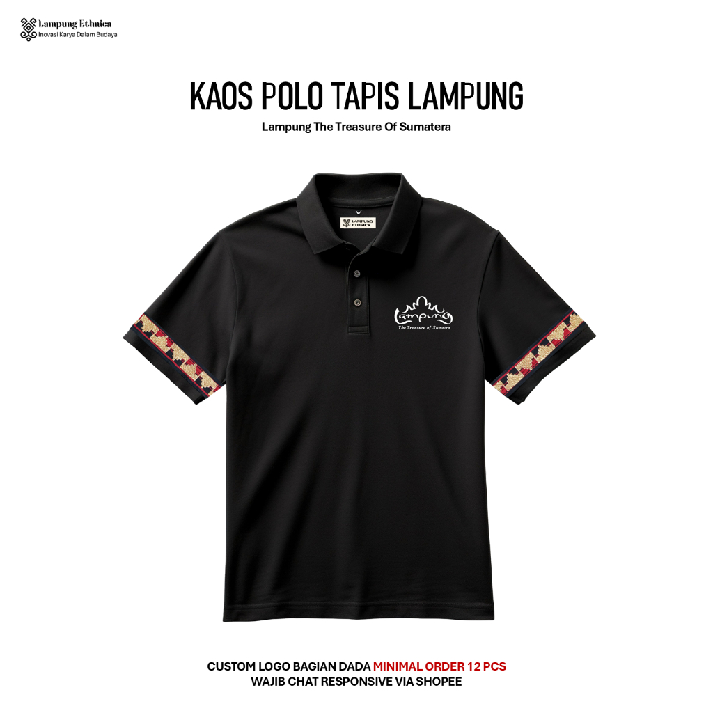 Lampung Ethnica Official - KAOS POLO TAPIS LAMPUNG ASLI-LAMPUNG ETHNIC- KAOS TAPIS LAMPUNG - KAOS KE