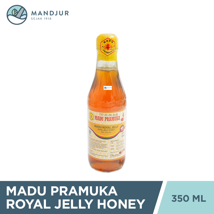 

Madu Pramuka Royal Jelly 350 mL - Madu Alami + Royal Jelly