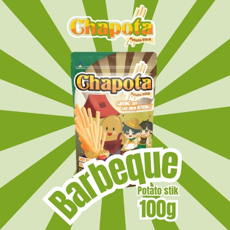 

Chapota Potato Stick Barbeque 100gr - Potato Snack - Keripik Kentang Stik