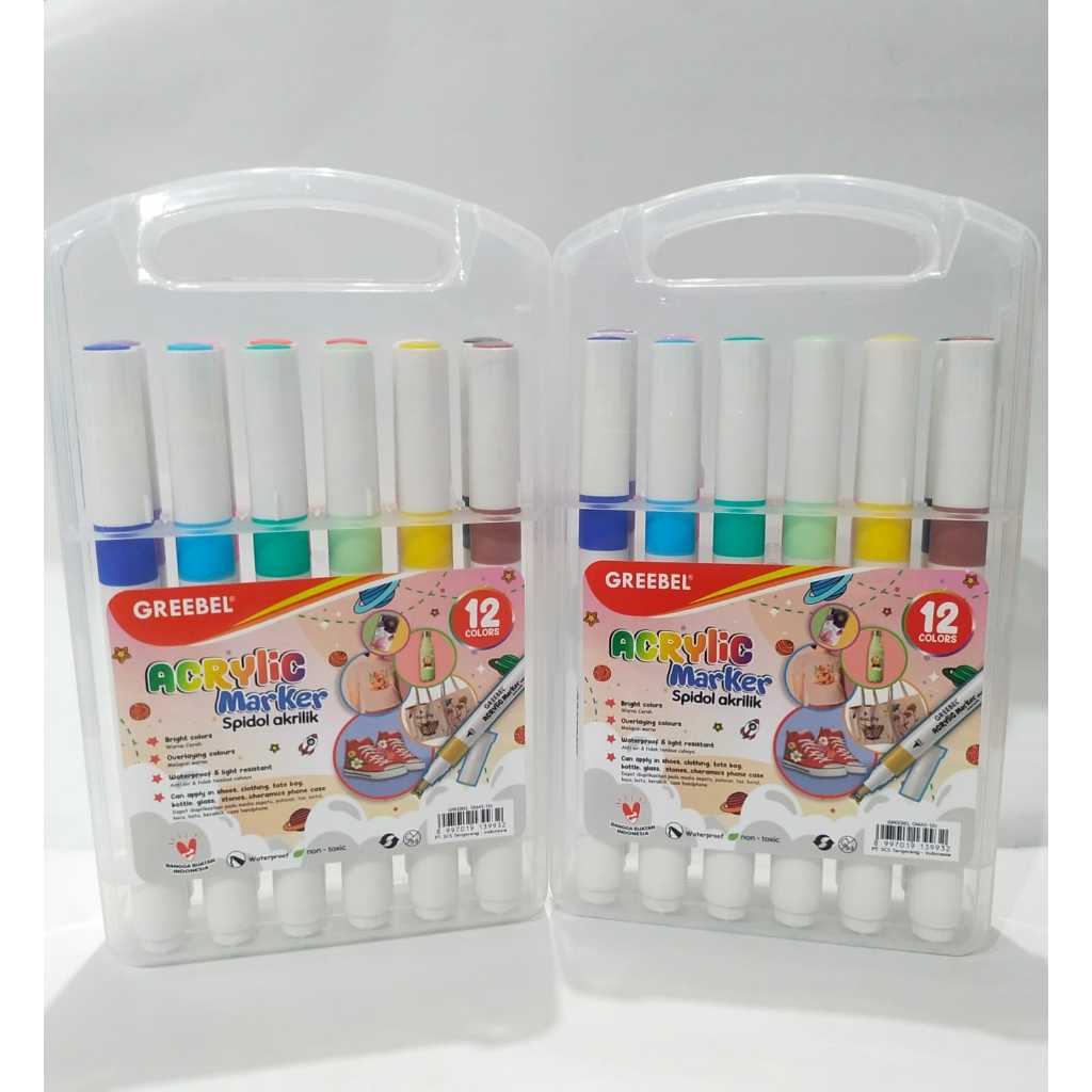 

Spidol Akrilik Greebel Marker Set GMAS 12 18 24 36 48 Warna