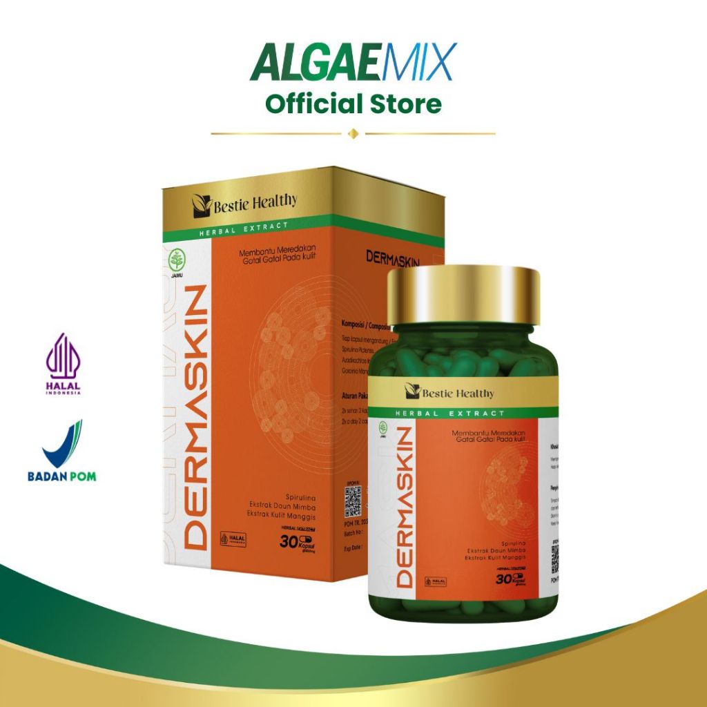 

Bestie Healthy - Dermaskin Spirulina Mencerahkan Merawat Kulit Menjadi Halus Bpom Original