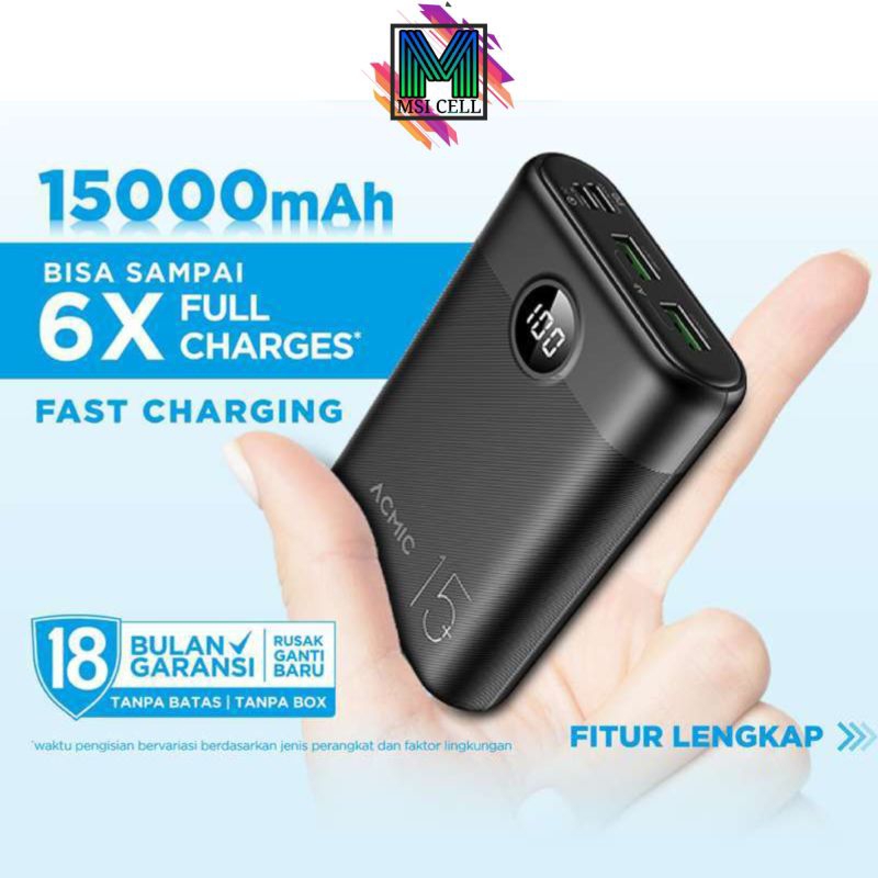 [MSI CELL EXCLUSIVE] ACMIC Digimax-15 Smart Power Bank 15000mAh
