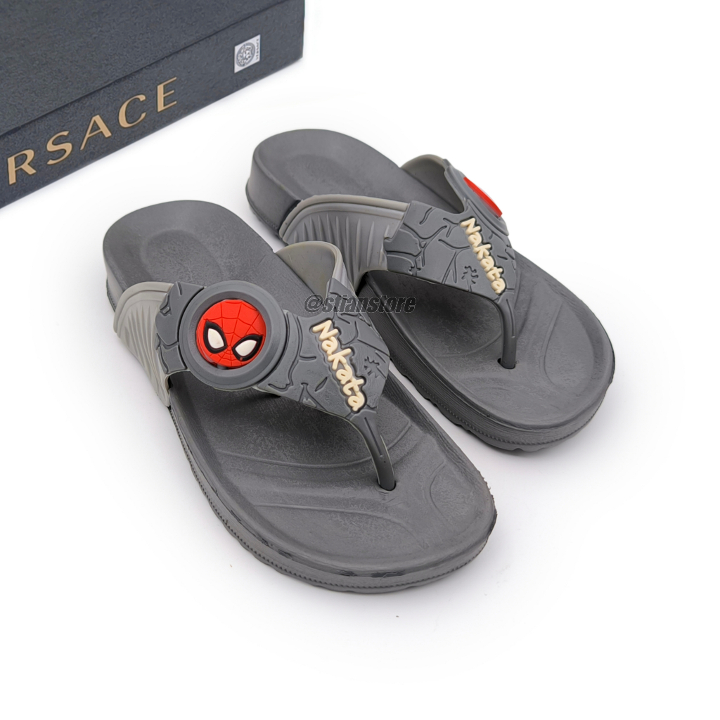 Terbaru Nakata Sandal Jepit Anak Laki-Laki Karakter Spiderman Kapten Amerika Sendal Karet Anak