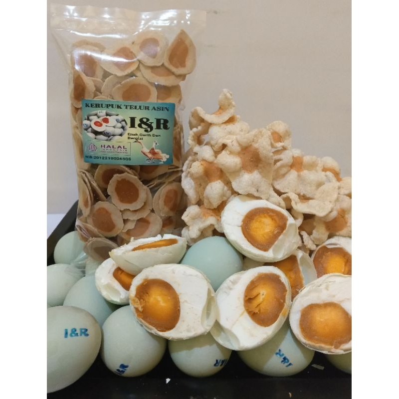 

kerupuk telur asin mentah enak gurih(250gram)