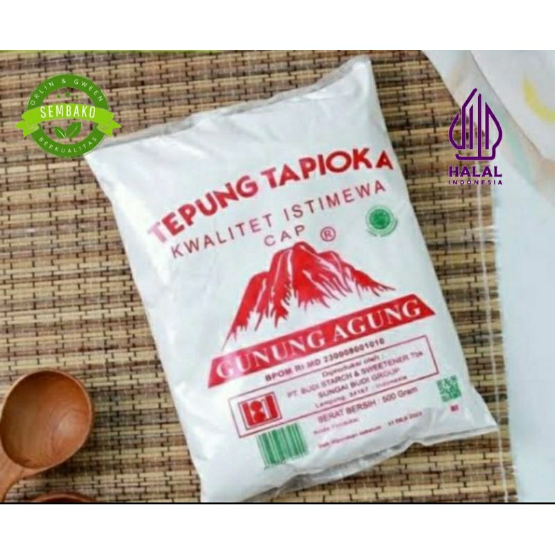 

TEPUNG TAPIOKA / SAGU CAP GUNUNG AGUNG 500gr