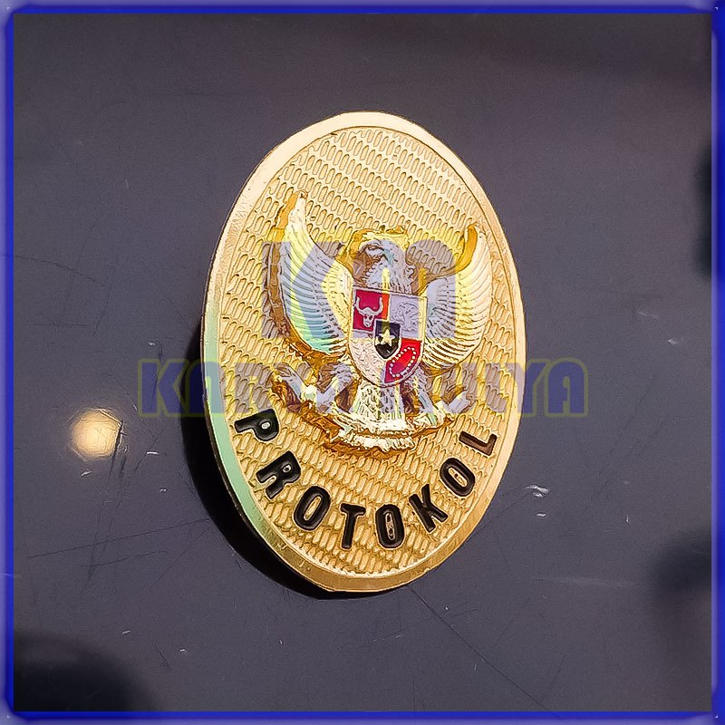 Pin Bros Protokol Rantai Pin Protokol Garuda Rantai  Warna Gold - Karya Mulya