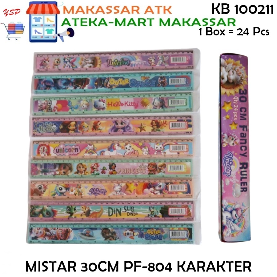 

[BOX/24PCS] PENGGARIS 30CM PF-804 MISTAR KARAKTER