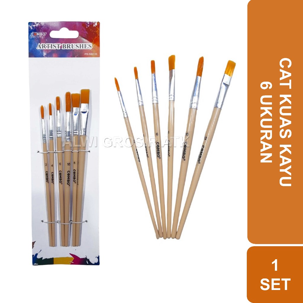

Kuas Lukis Kayu Montana Combo 6 Ukuran | 1 Set