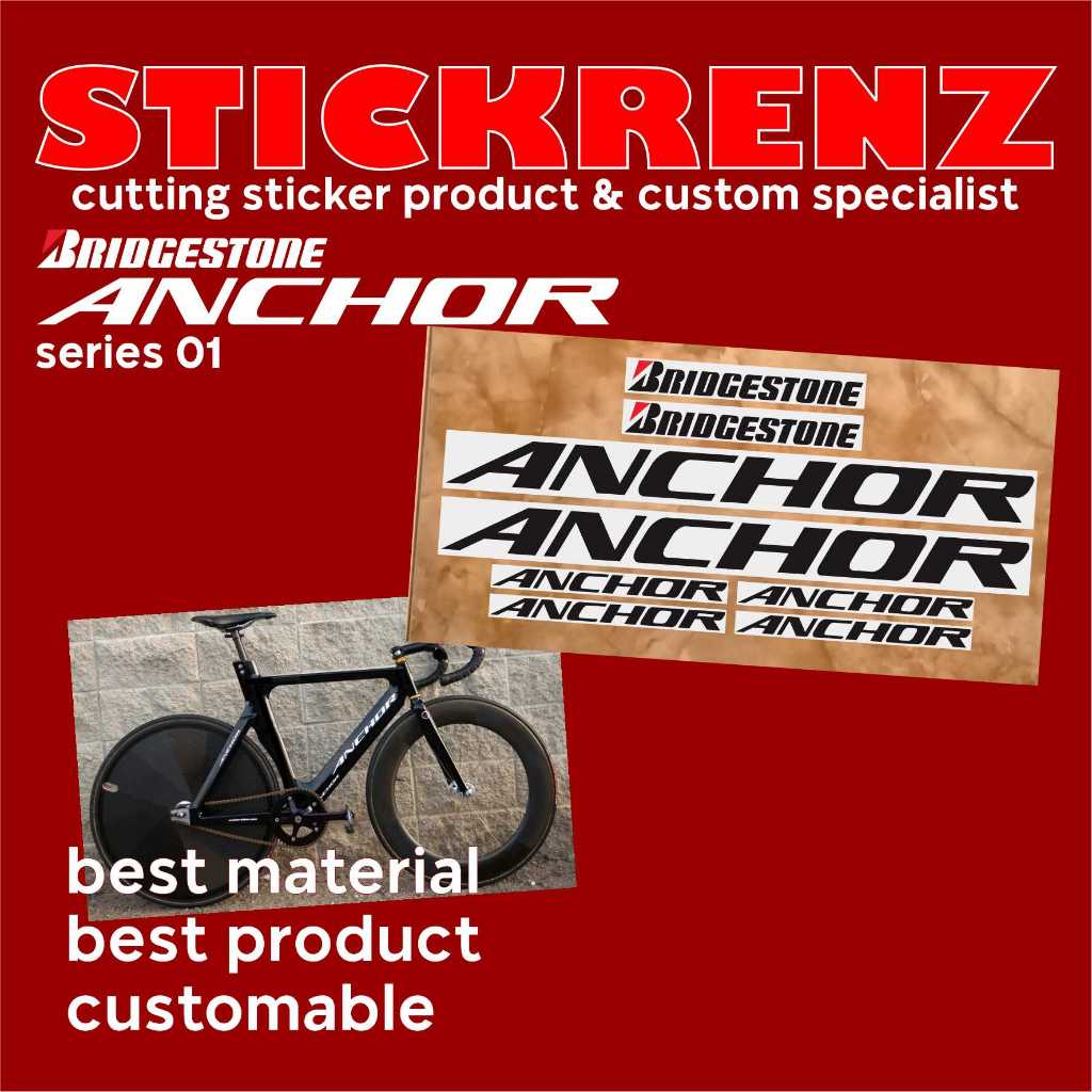 Cutting Sticker Stiker Frame Sepeda Bridgestone Anchor 01 Custom