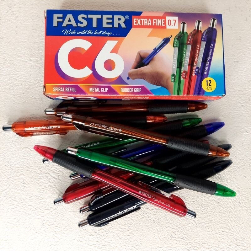

[ 1PACK ] Pulpen Faster C6 12Pcs / Pulpen Faster C6 100% ORIGINAL - MURAH