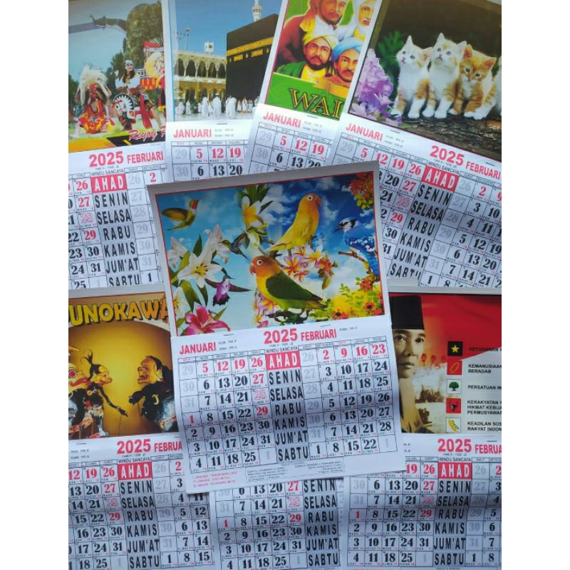 

Kalender Wuku Kecil 2025 / Kalender Pasaran Wukon Weton 2025 38x27cm