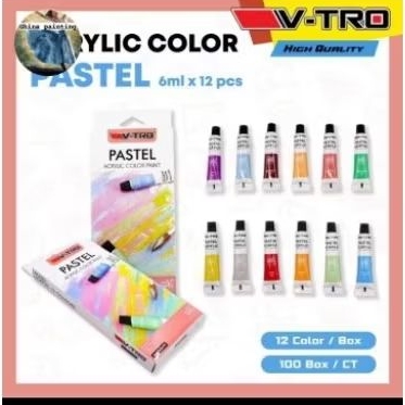 

Cat Akrilik Pastel Vtro 12 Warna
