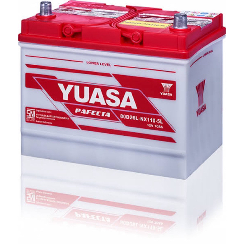 Aki Yuasa 80D26L 70Ah (NX110-5L) 12V | Aki Basah Mobil